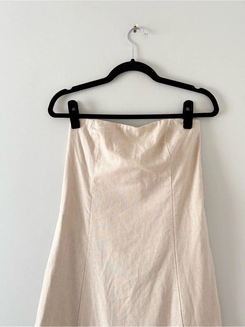Abercrombie & Fitch NWT Linen Tube Dress Maxi Convertible Strapless Tan